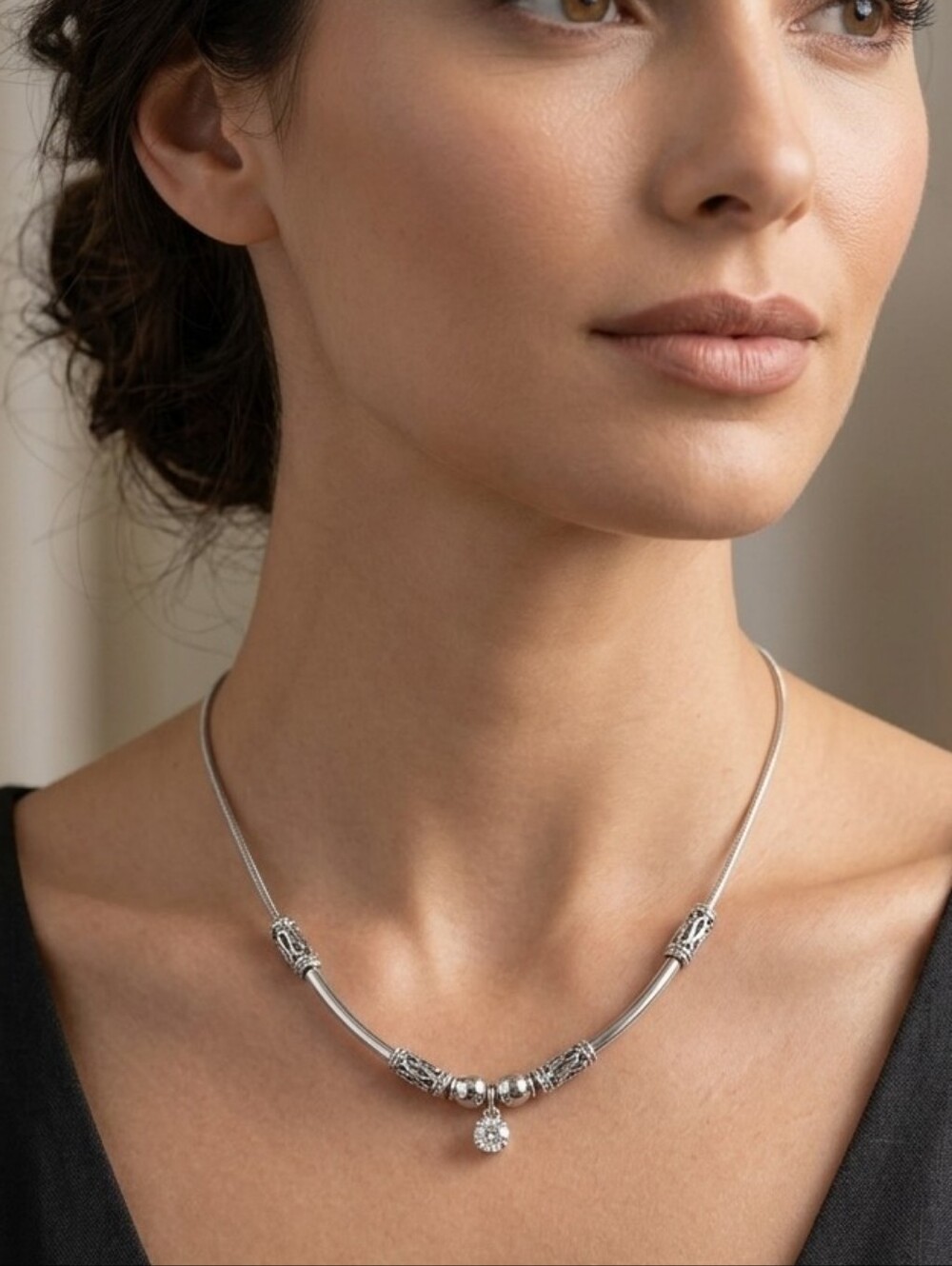 Handcrafted Stainless Steel Pendant Necklace